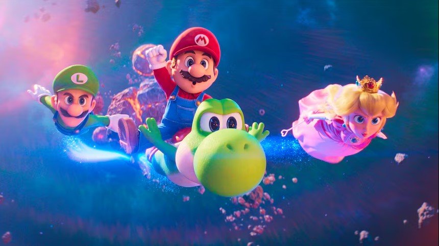 A scene from The Super Mario Galaxy Movie