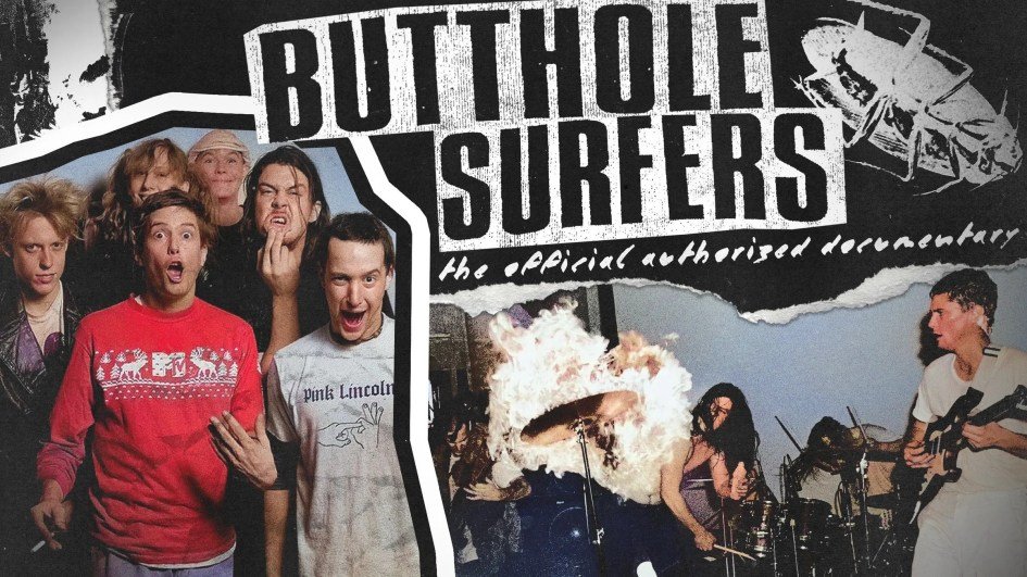 A film poster of “Butthole Surfers: The Hole Truth and Nothing Butt.