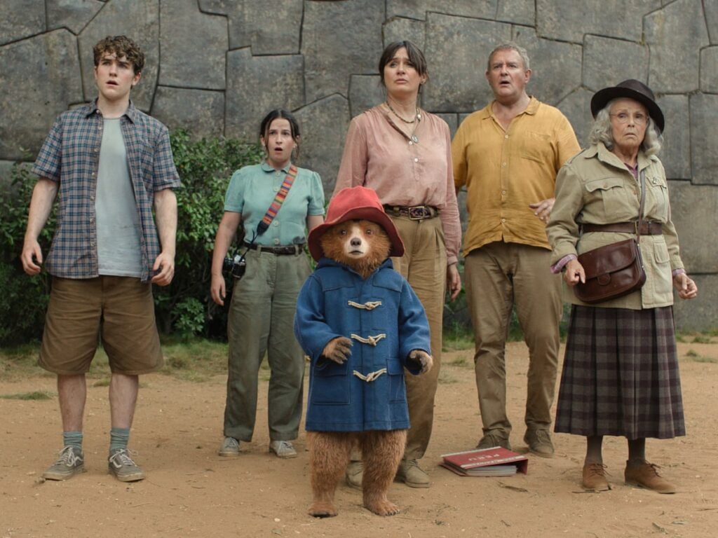 Paddington Bear and the Brown family in Paddington in Peru.