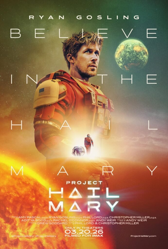 Ryan Gosling stars as Ryland Grace in Project Hail Mary, now streaming on Prime Video.