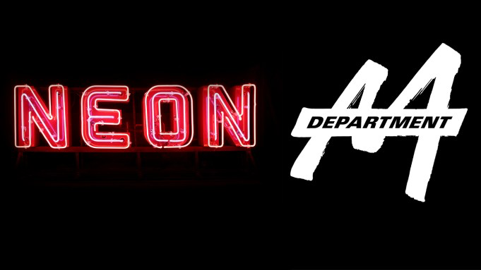 Left: Neon’s logo. Right: Department M’s logo