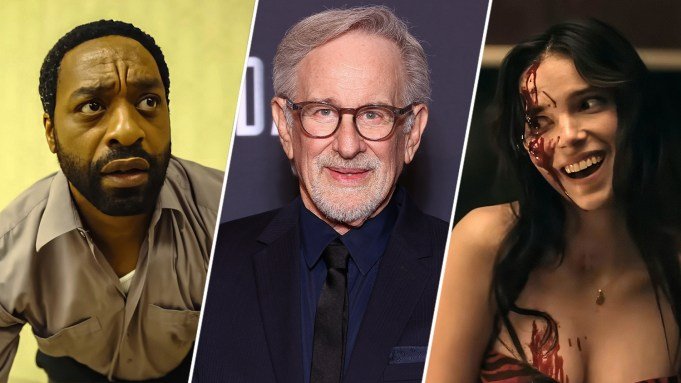Left to Right: Chiwetel Ejiofor in Backrooms, Steven Spielberg, and Inde Navarette in Obsession.