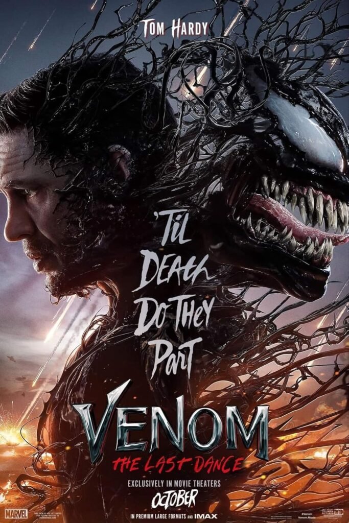 Tom Hardy as Eddie Brock alongside Venom in The Last Dance poster