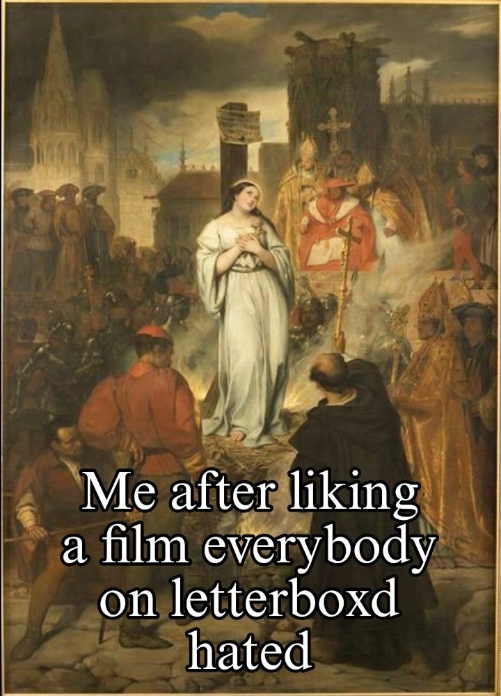 Movie meme about liking a film that everyone else hated on Letterboxd