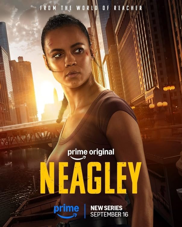 Neagley poster featuring Maria Sten in a Chicago city setting