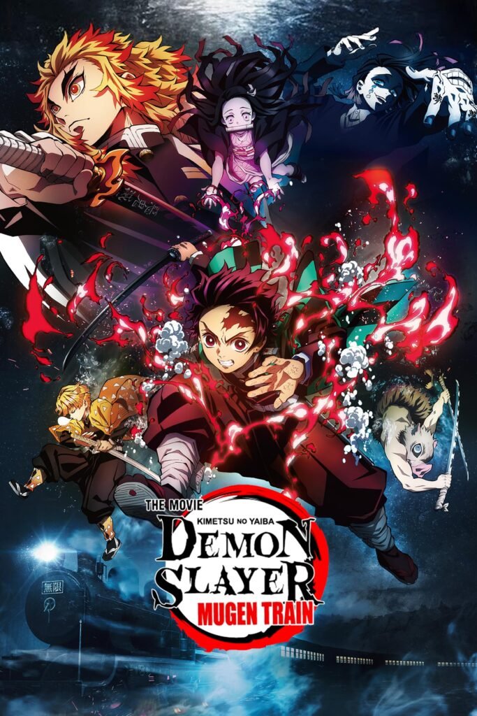 Demon Slayer: Mugen Train poster featuring Tanjiro and the Demon Slayer characters