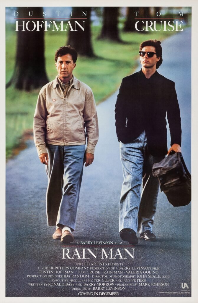 Rain Man poster featuring Dustin Hoffman and Tom Cruise