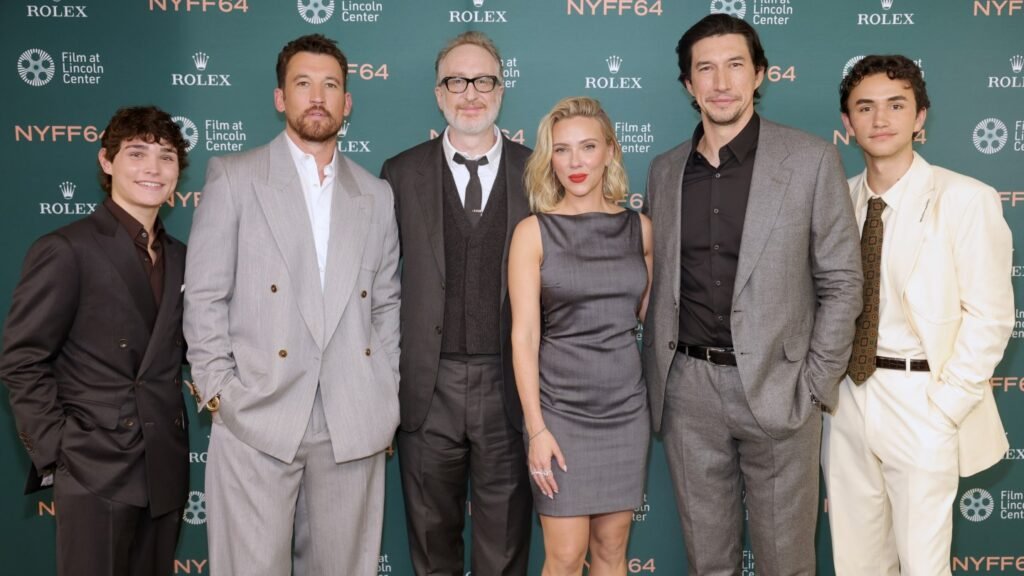 The cast and director of Paper Tiger with a moderator at NYFF