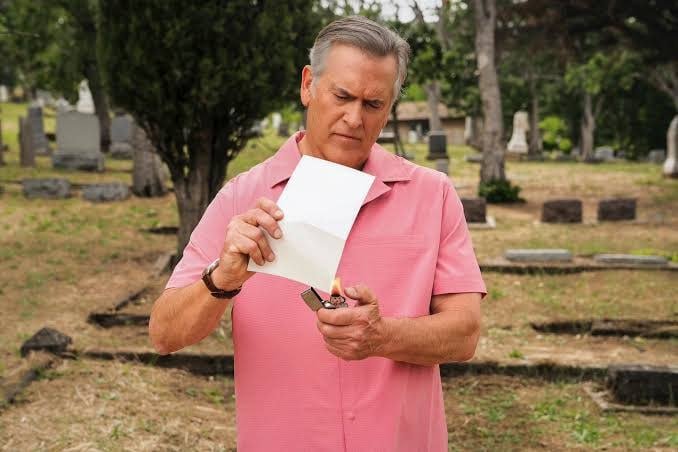 Bruce Campbell as Ernie Taylor in Ernie & Emma