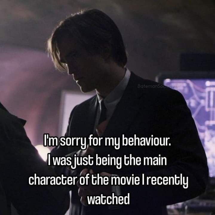 Movie meme about acting like the main character of a film after watching it